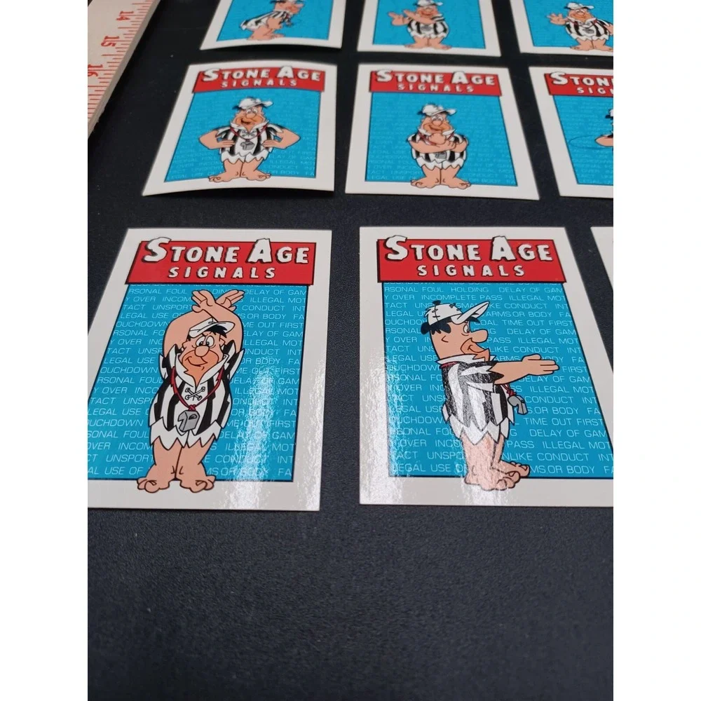 1993 Cardz Flintstones NFL Stone Age Signals Replacement Cards **read